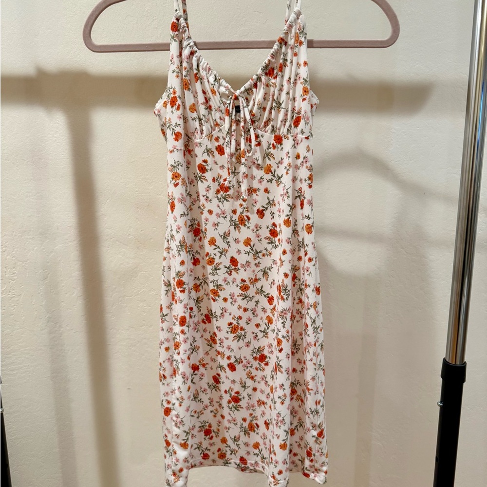 Floral Print Spaghetti Strap Mini Dress
